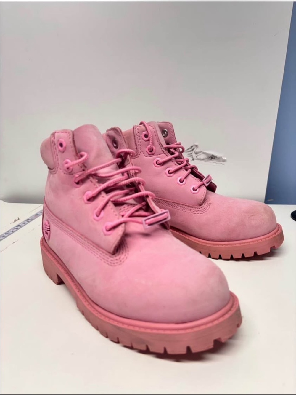 Timberland Kids 6-Inch Premium Waterproof Boots Pink Size 13